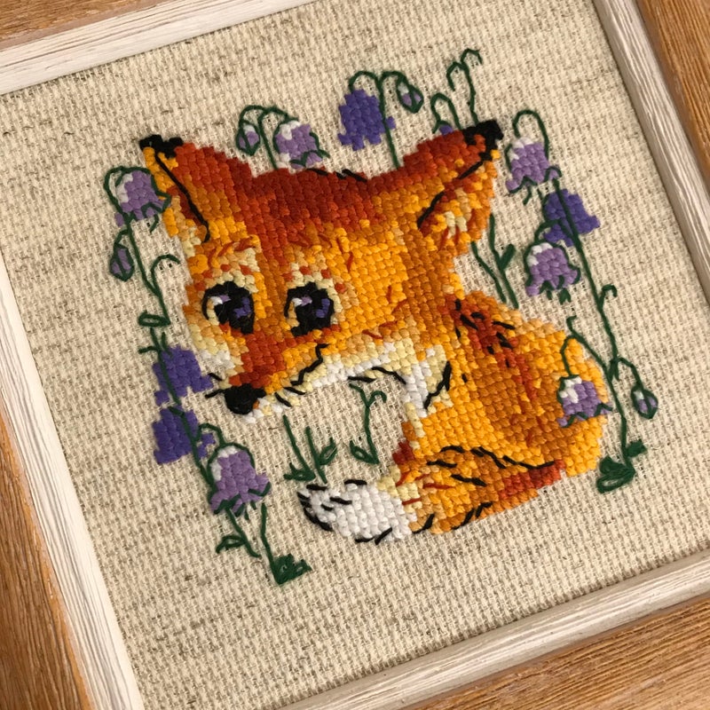 RIOLIS - Little Fox 1776, Cross Stitch Kits 5,12" x 5,12", Cross Stitch Kits for Beginners & Advanced, Crossstitching Kit Adult, Embroidery Counted Stitching Kit - Image 4